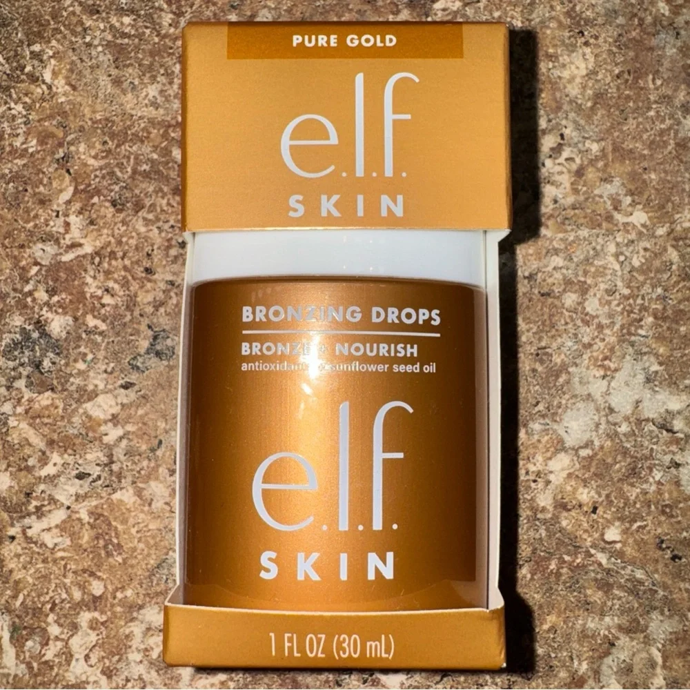 ELF Bronzing Drops PURE GOLD BRONZE 2 FULL SZ 1oz/30mL SEALED BOX